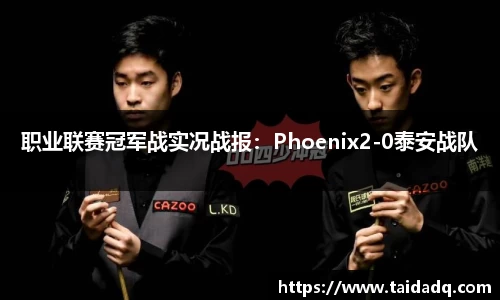 职业联赛冠军战实况战报：Phoenix2-0泰安战队